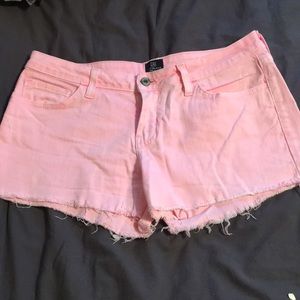 Neon Pink Cut off Shorts